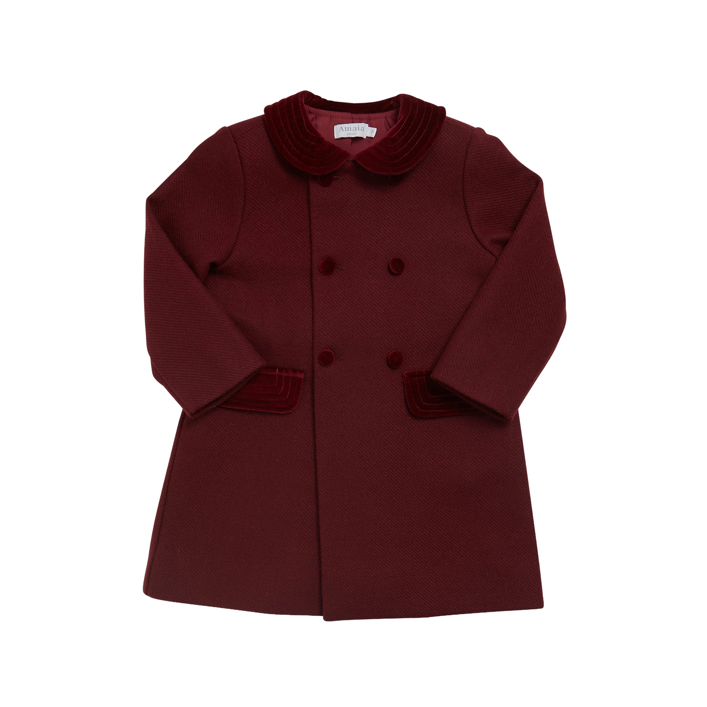 Classic Coat in Burgundy