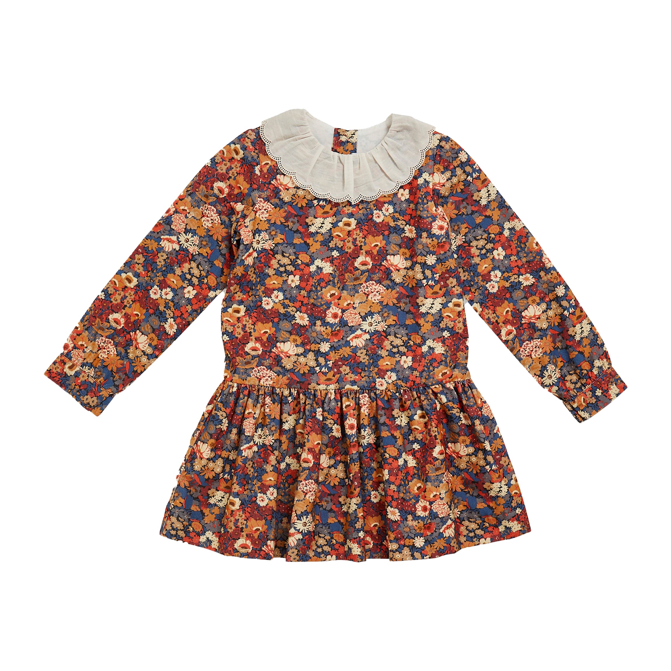 Chloe Dress in Thorpe Orange Liberty