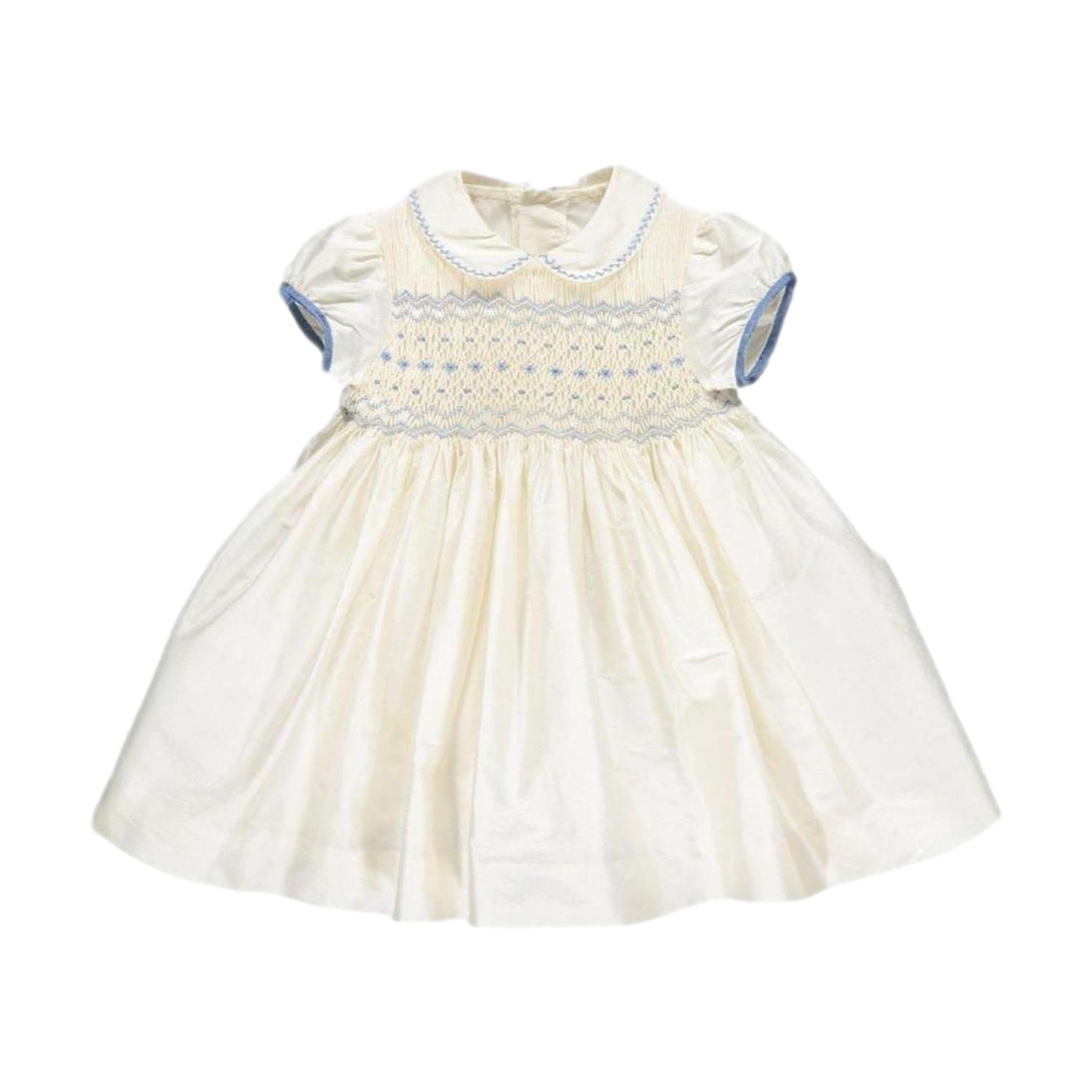 Beatrice Silk Dress in Blue