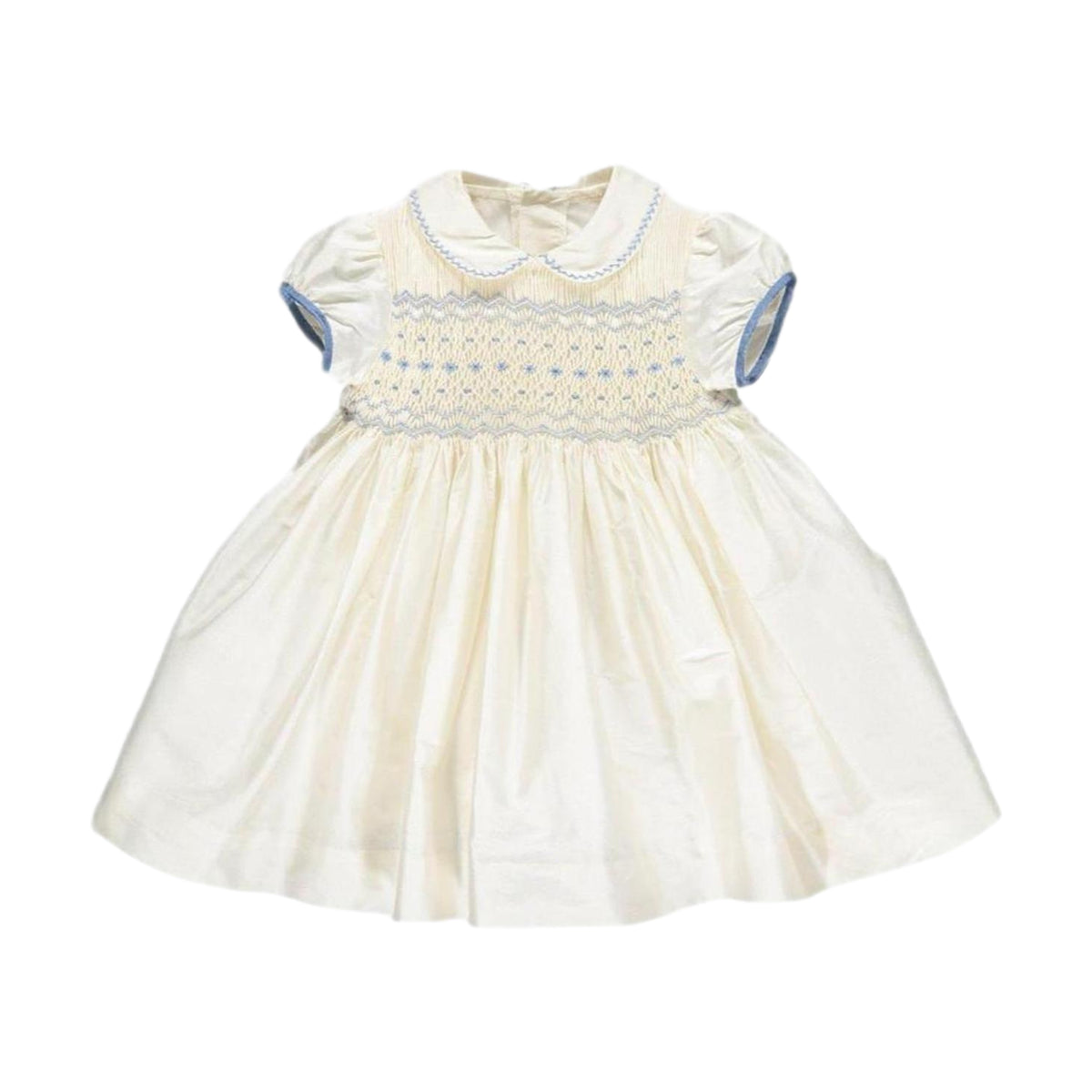 Beatrice Silk Dress in Blue