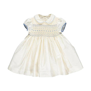 Beatrice Silk Dress in Blue