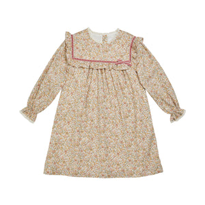 Capucine Dress in Pink/Khaki Floral