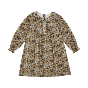 Antoinette Dress in Floral Emerised Twill