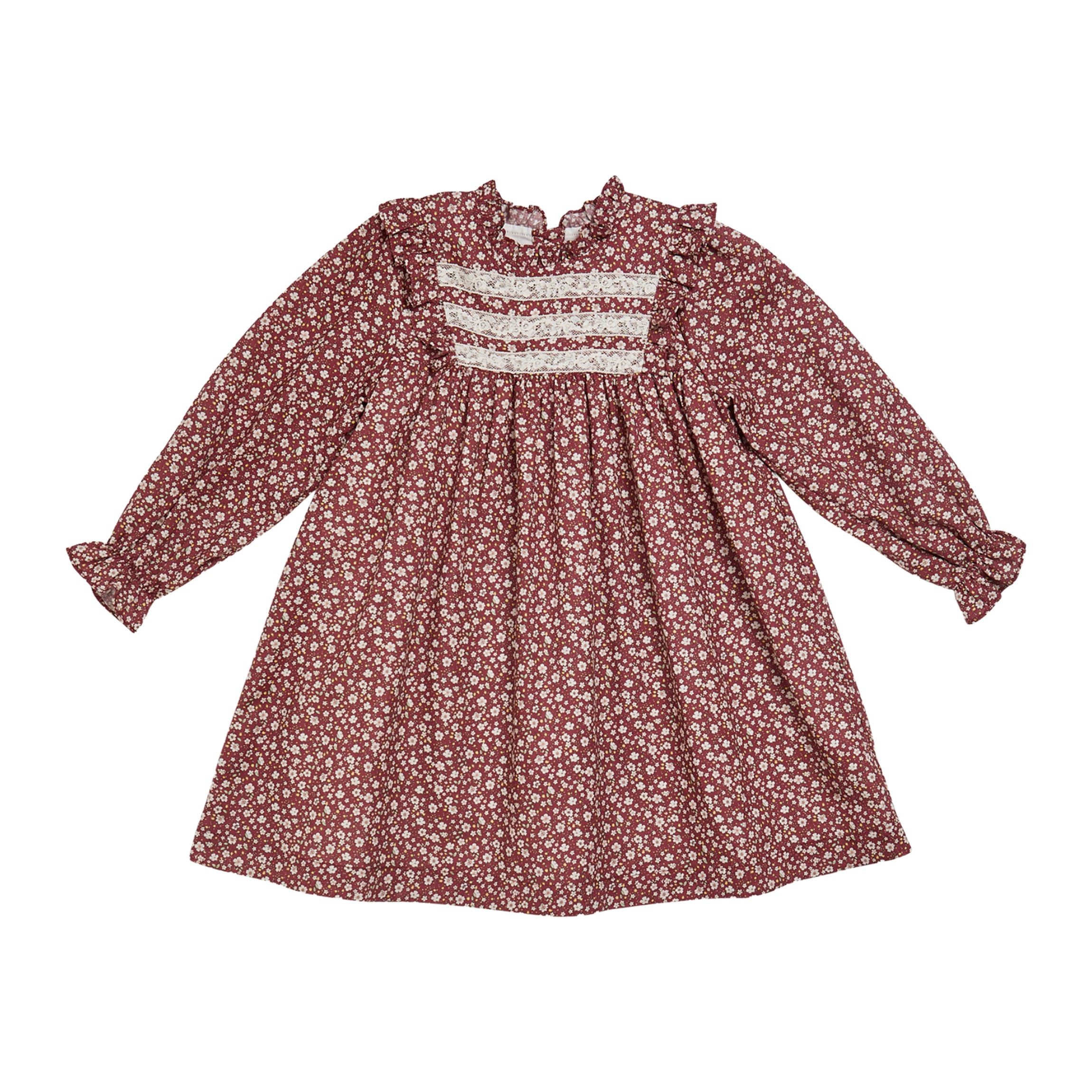 Avie Dress in Burgundy Floral