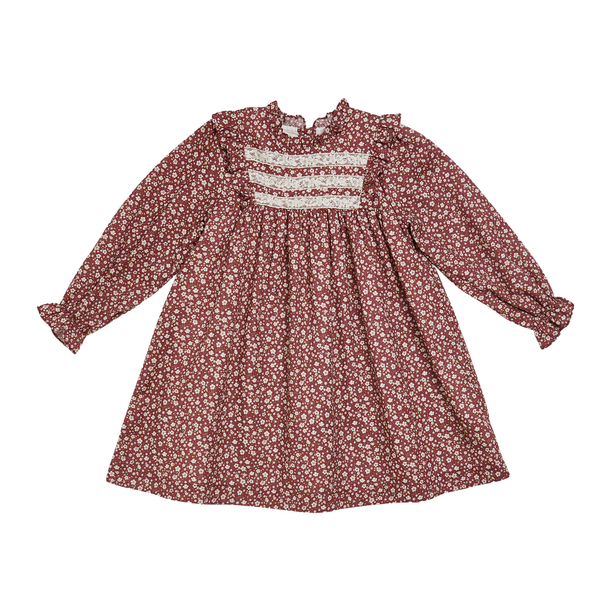 Avie Dress in Burgundy Floral