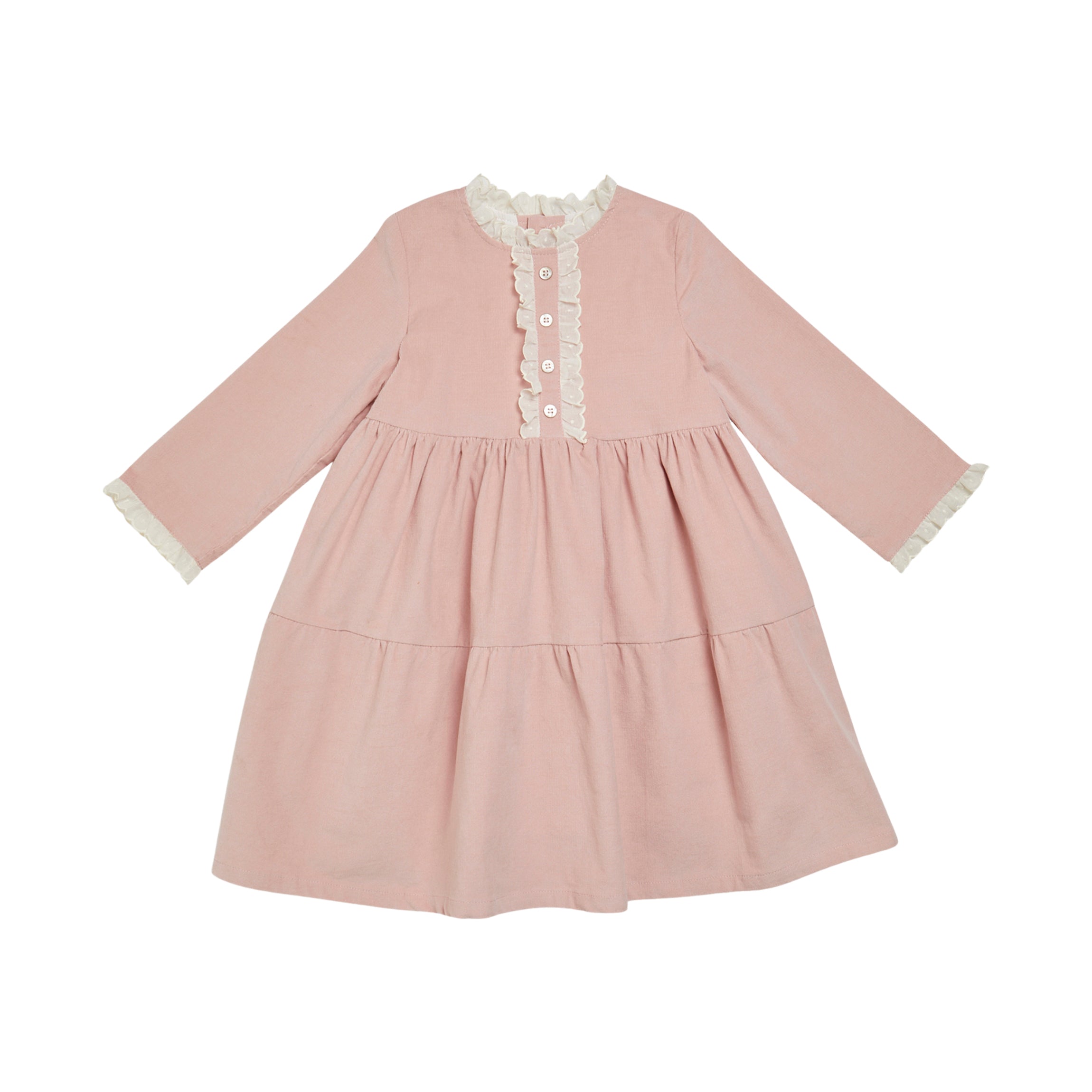 Ari Dress in Sweet Pink Babycord