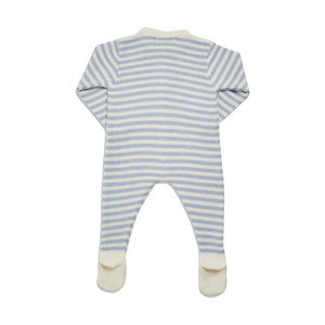 Dalton Romper in Dusty Blue Stripe