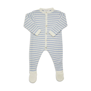 Dalton Romper in Dusty Blue Stripe