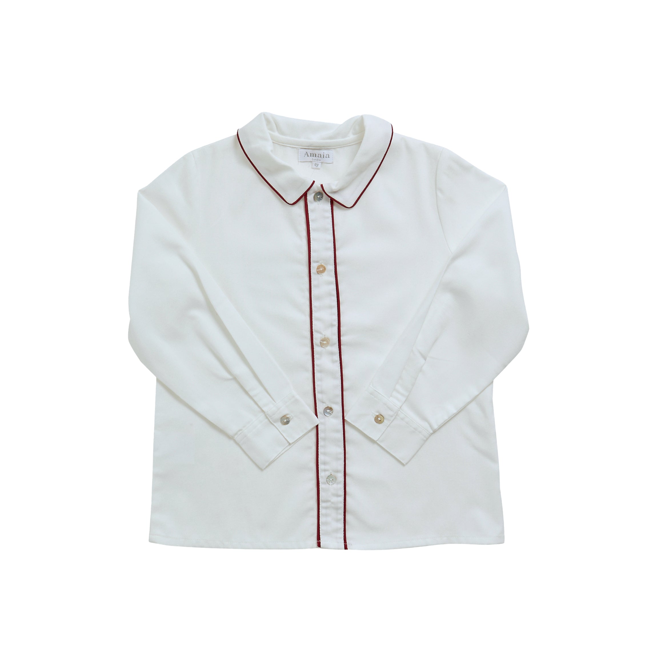 Daniel Long-Sleeve Shirt in Dark Red