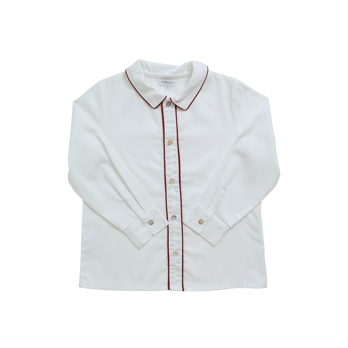 Daniel Long-Sleeve Shirt in Dark Red