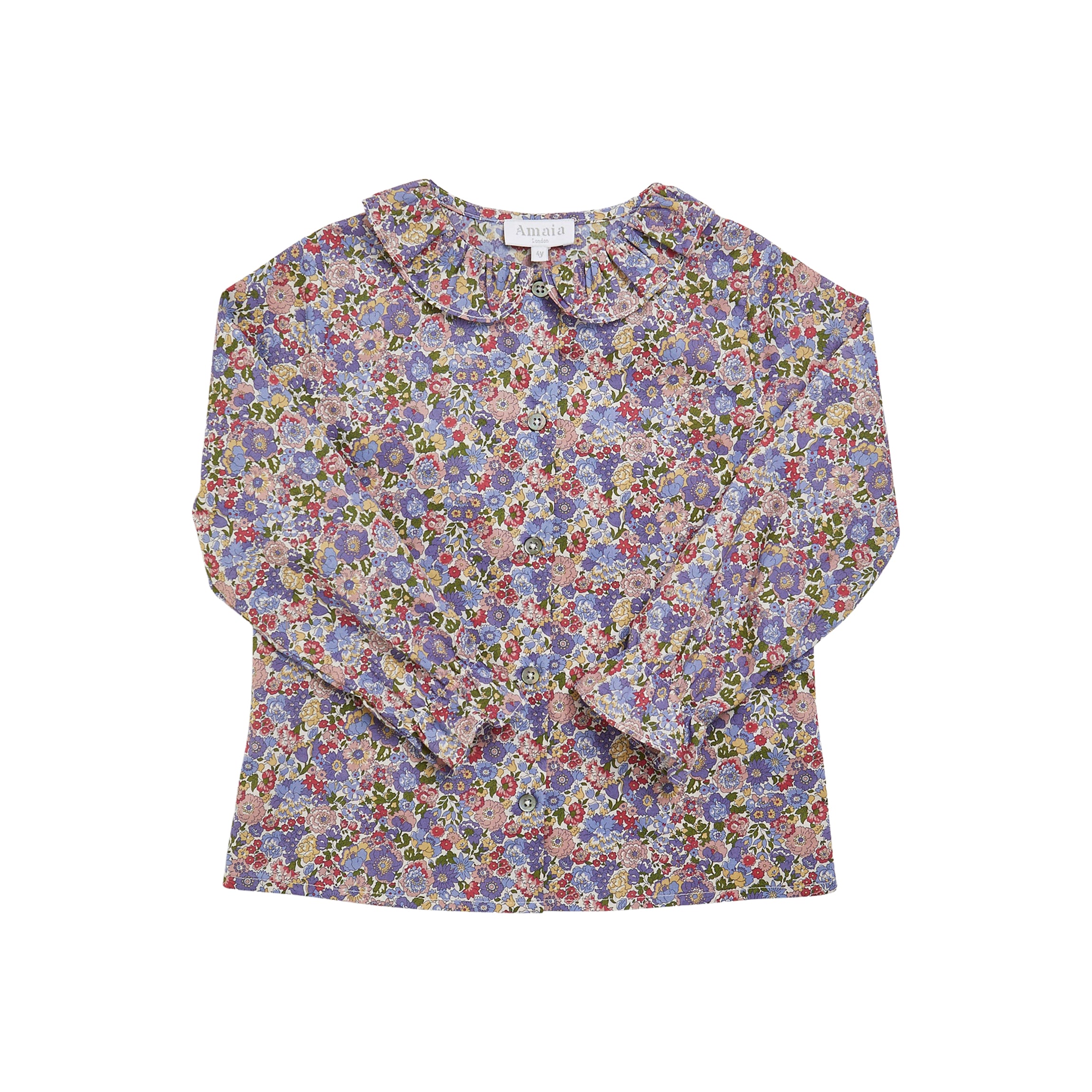 Amelia Blouse in Green/Pink Liberty