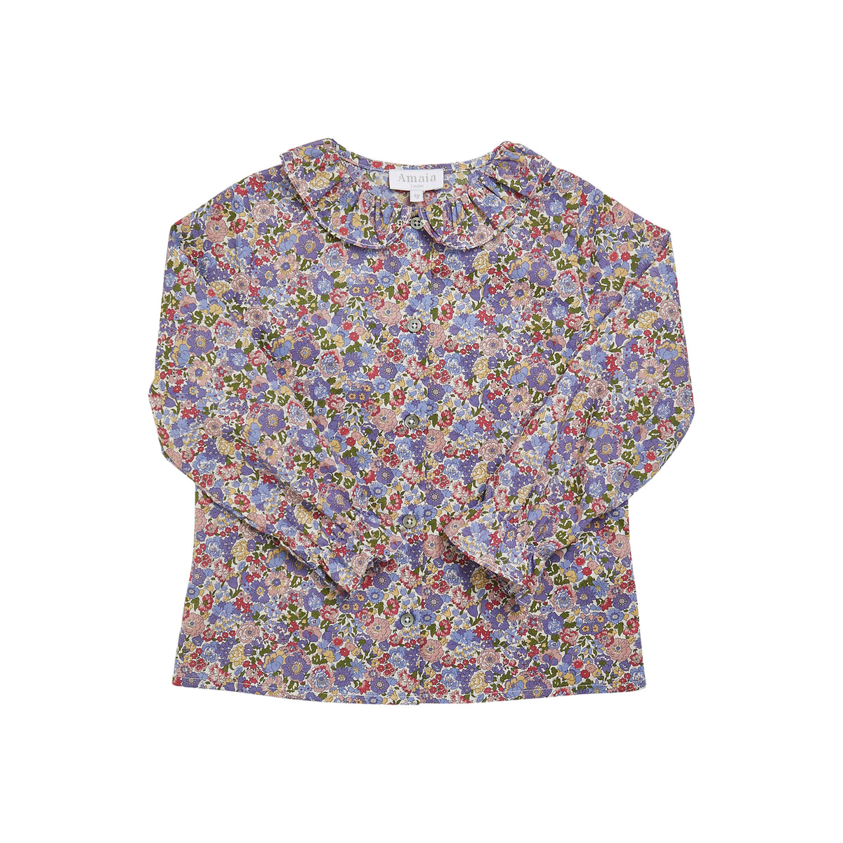 Amelia Blouse in Green/Pink Liberty