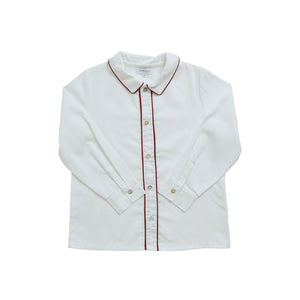 Daniel Long-Sleeve Shirt in Dark Red