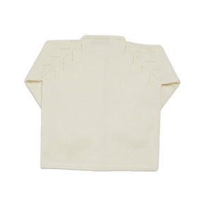 Puce Cardigan in Off White