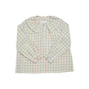 Champs-Elysees Blouse in Blue/Yellow Check