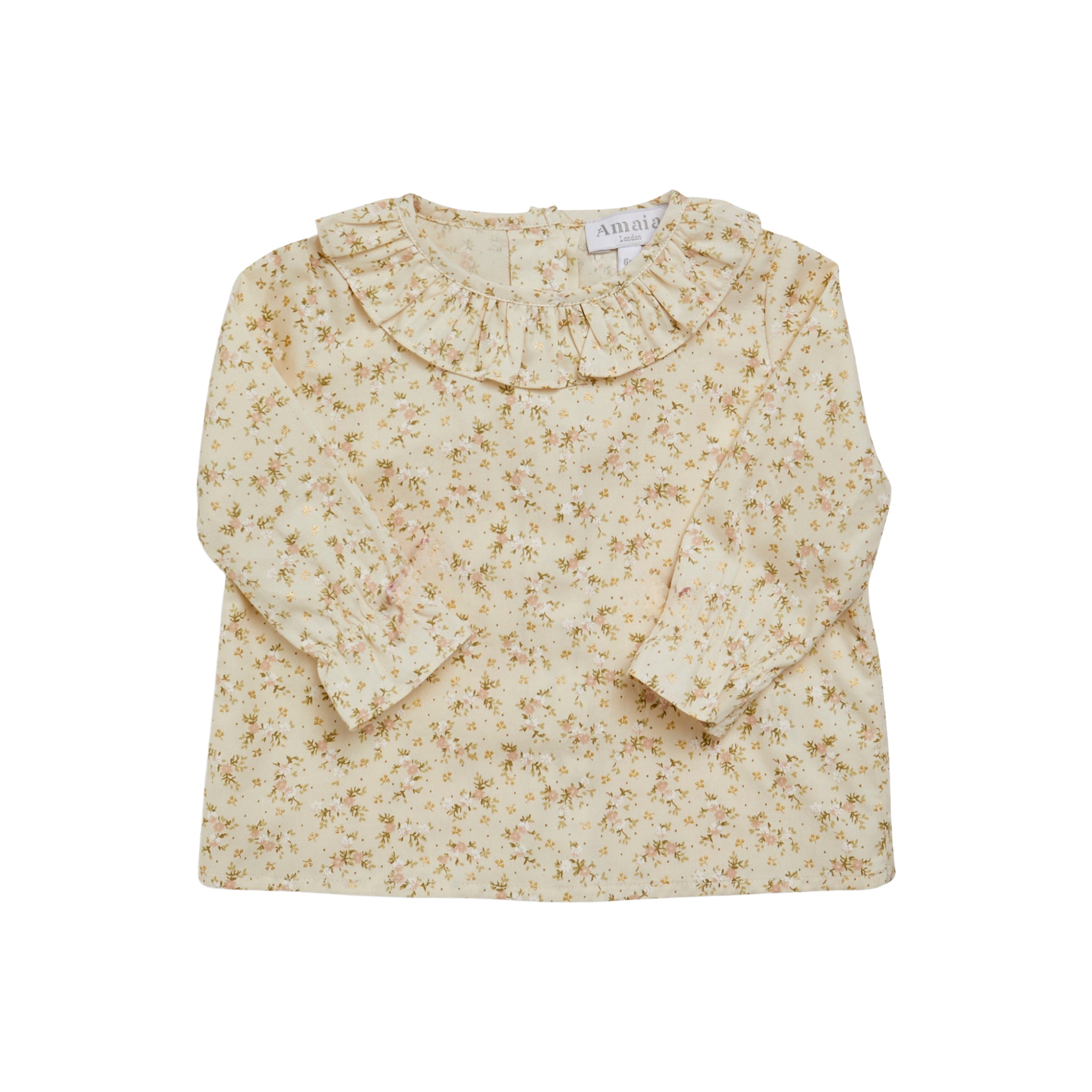 Amelia Blouse in Pink/Green Floral