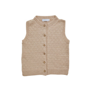 Dina Knitted Vest in Beige