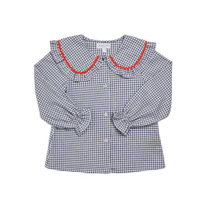 Gaya Blouse In Blue Vichy Check