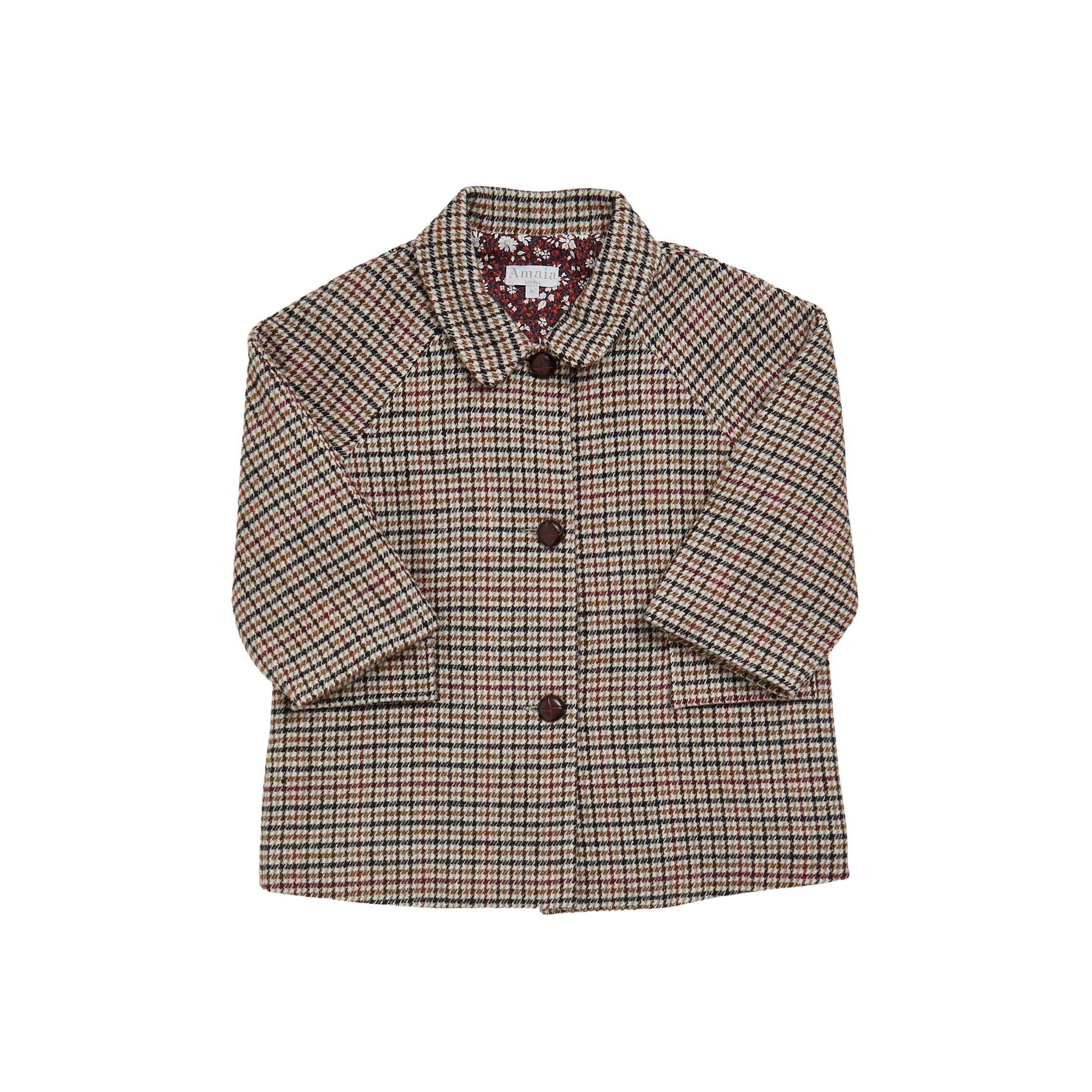 Car Coat in Checked Tweed