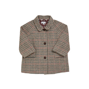 Car Coat in Checked Tweed