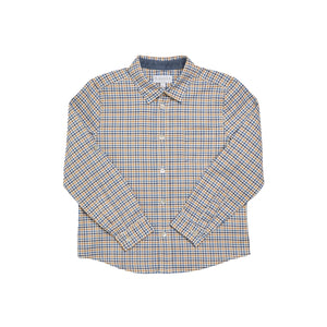 Ralph Shirt in Camel/Blue Check