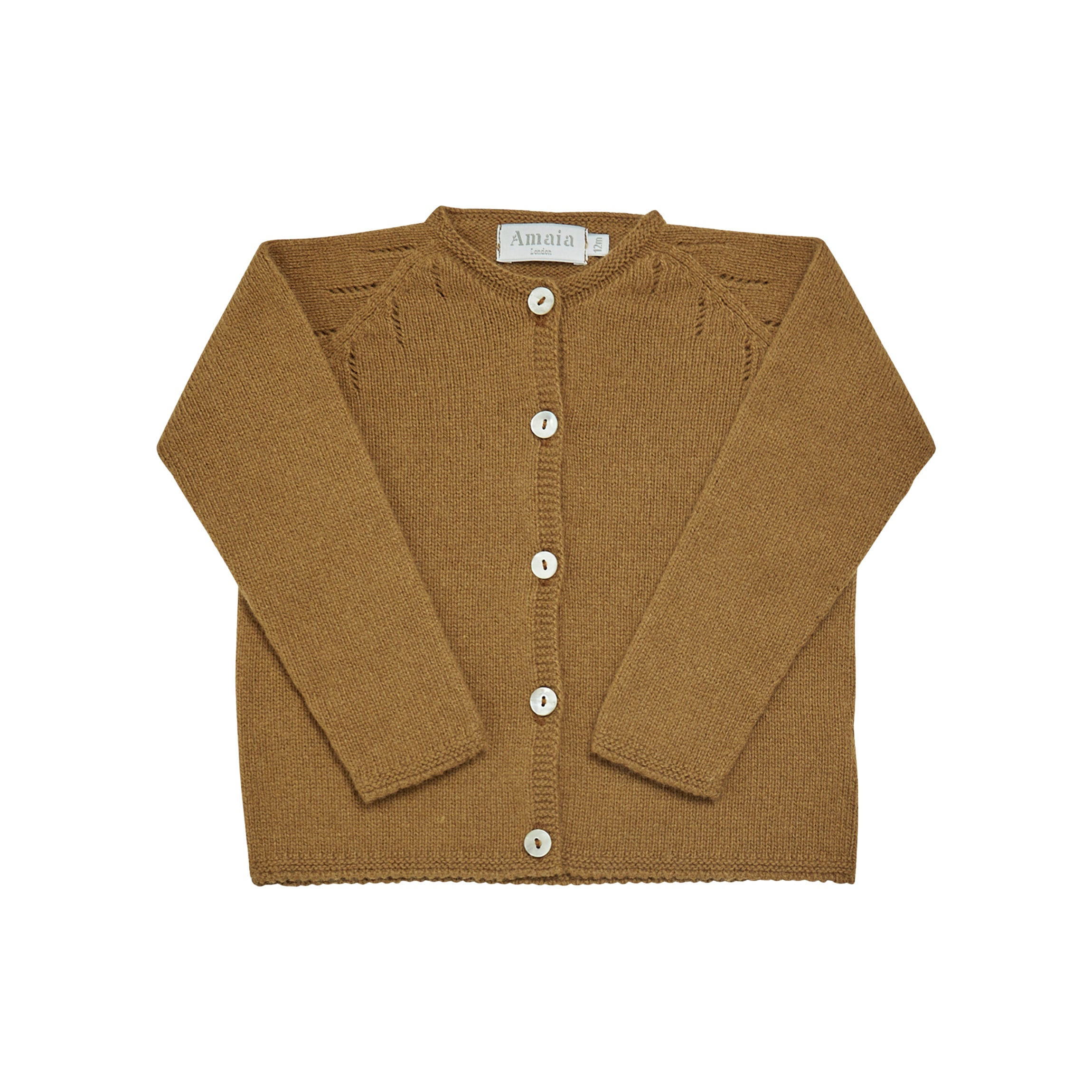 Puce Cardigan in Mustard