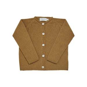 Puce Cardigan in Mustard