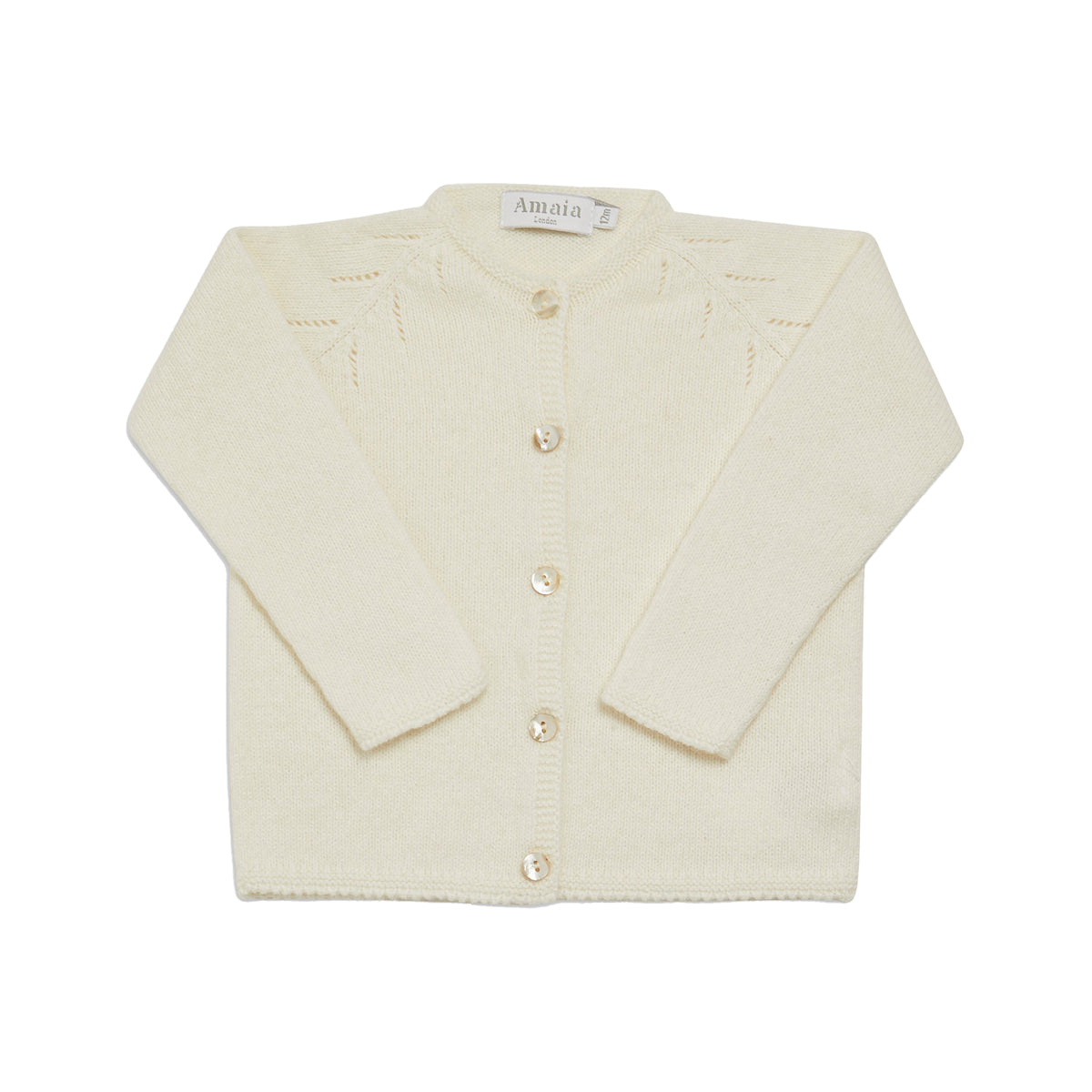 Puce Cardigan in Off White