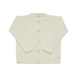 Puce Cardigan in Off White