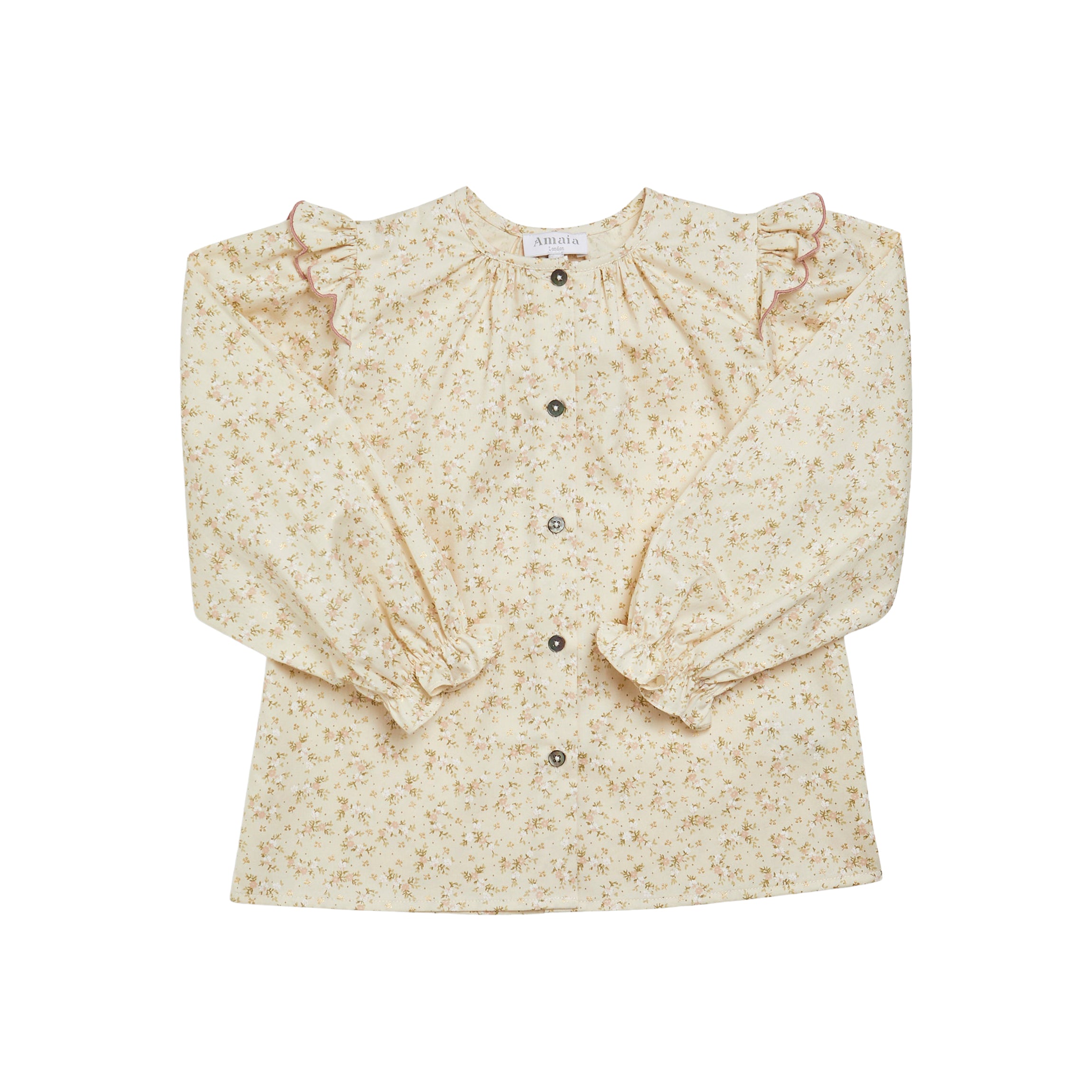 Sacha Blouse in Pink/Green Floral