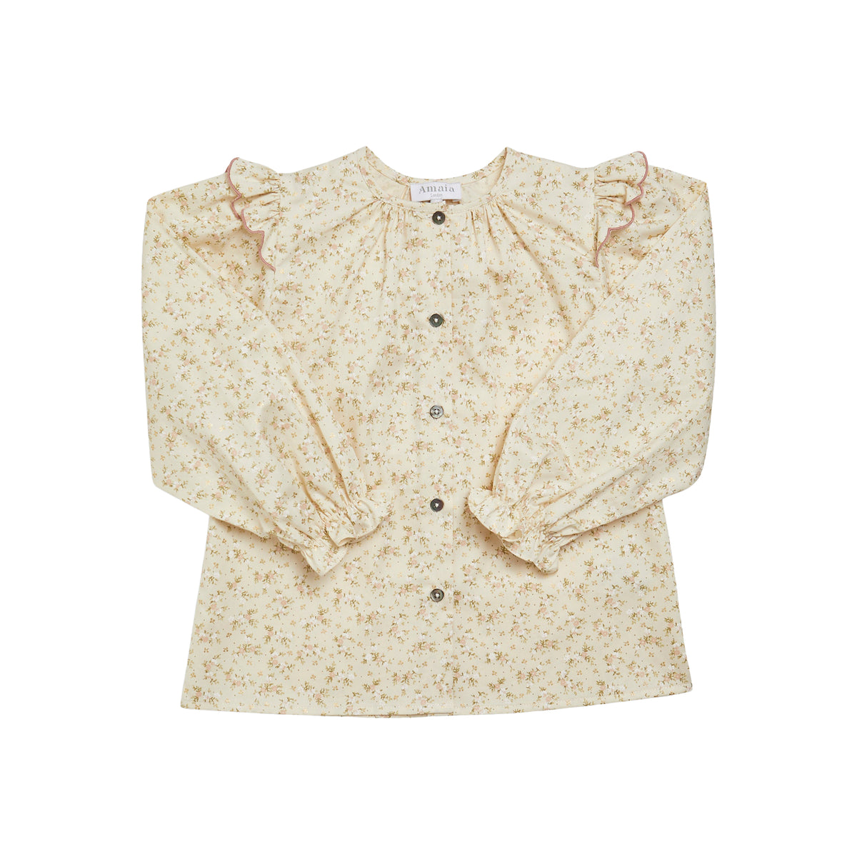 Sacha Blouse in Pink/Green Floral