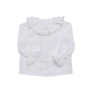 Montaigne Blouse in White Voile