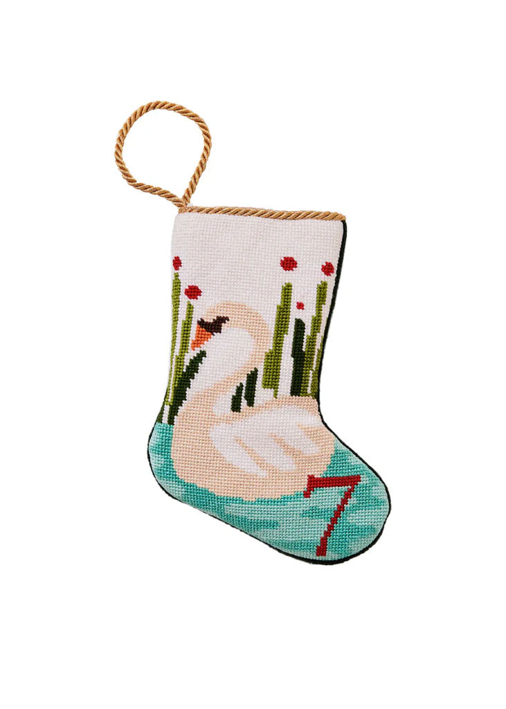 12 Days of Christmas Bauble Stocking, 7 Swans a Swimming