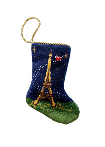 Bonne Nuit Santa in Paris Stocking