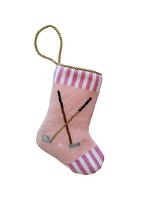 Tee Time Tidings Stocking in Pink