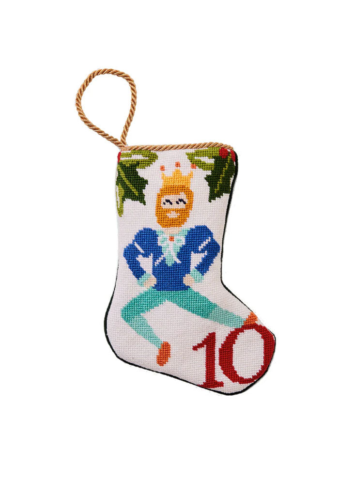 12 Days of Christmas Bauble Stocking, 10 Lords a Leaping
