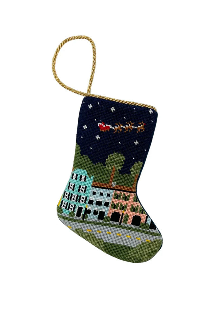 Rainbow Row Rendezvous Stocking in Charleston