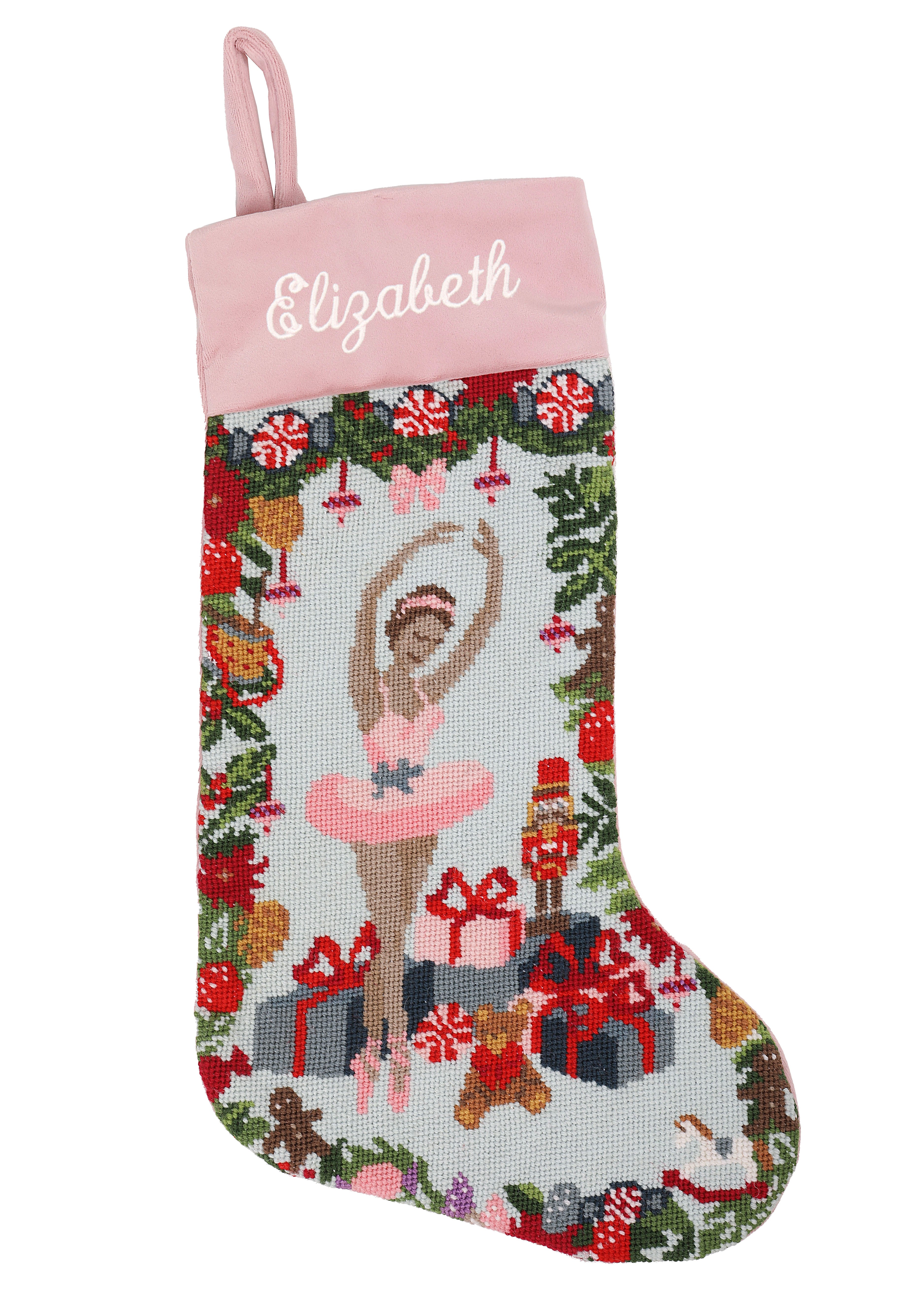 Stephanie Fishwick for Over The Moon Velvet Cuff Ballerina Stocking