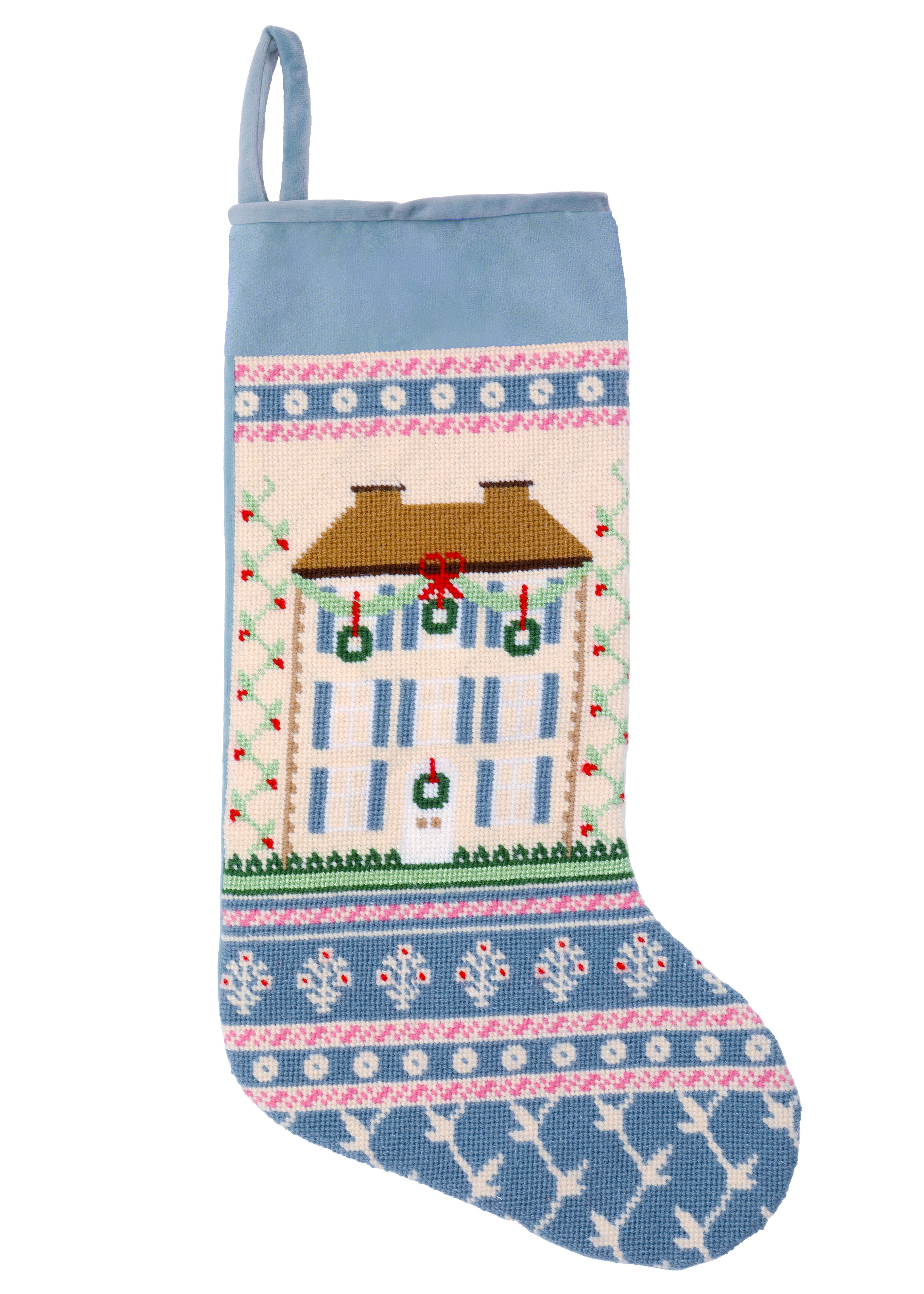 Velvet Cuff House Stocking