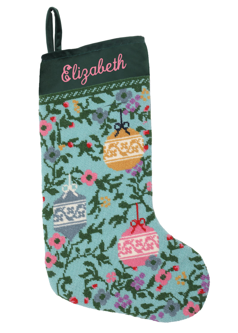 Velvet Cuff Ornament Stocking