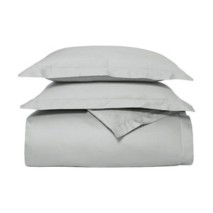 Percale Hemmed Duvet Set in Shore