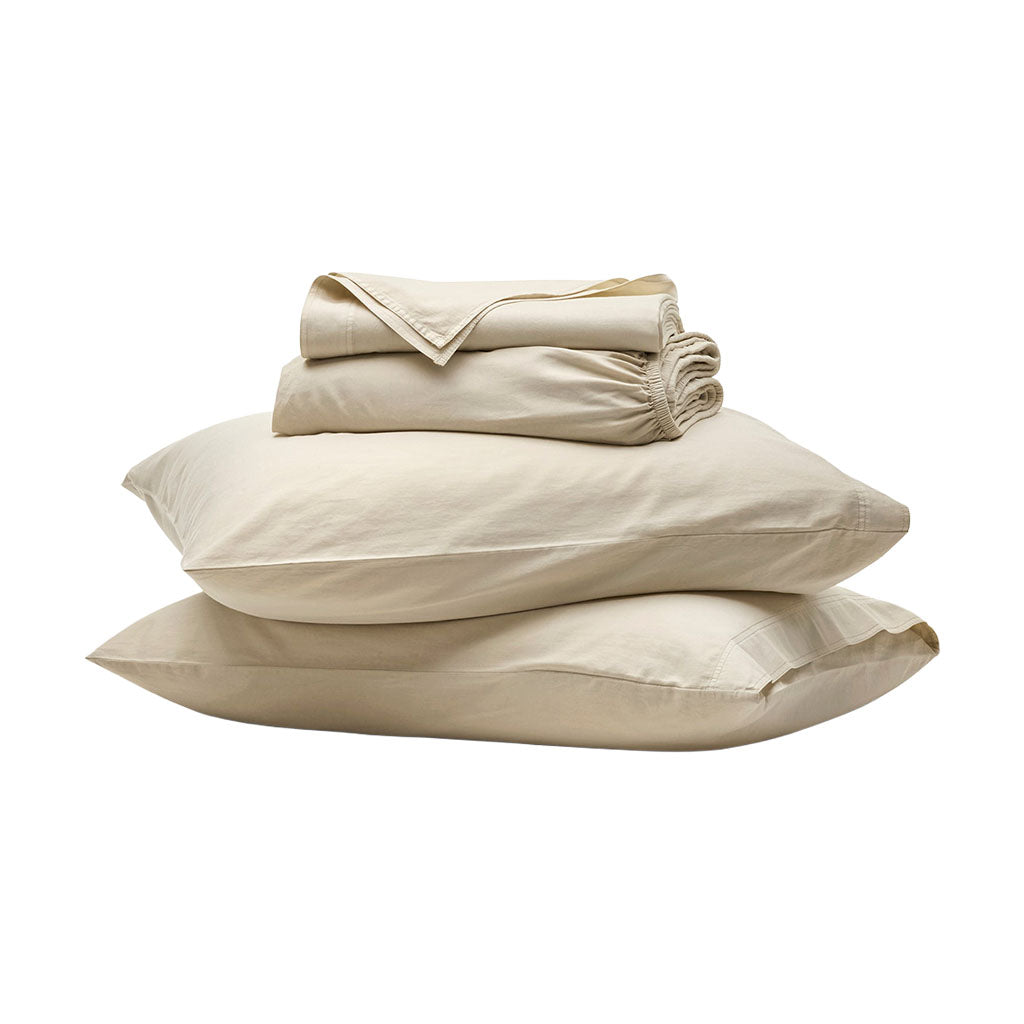 Signature Vintage Washed Sheet Set in Vintage White