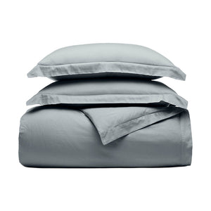 Signature Hemmed Duvet Set in Bluestone