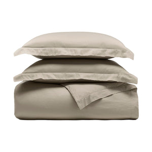 Signature Hemmed Duvet Set in Oak