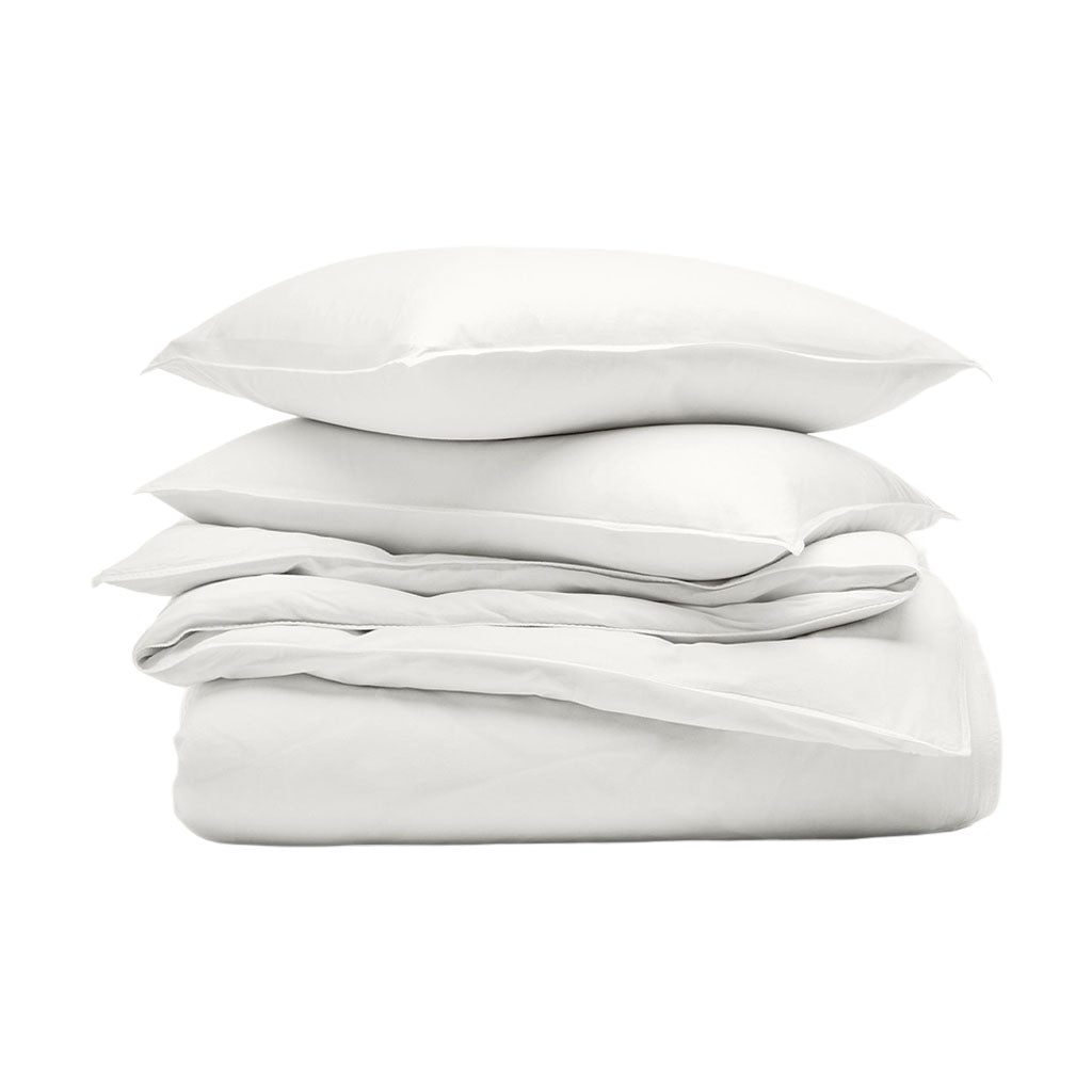 Signature Vintage Washed Duvet Set in Vintage White