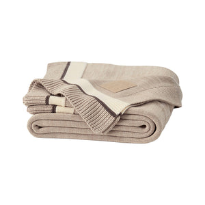 Court Knit Throw Blanket in Heathered Oatmeal