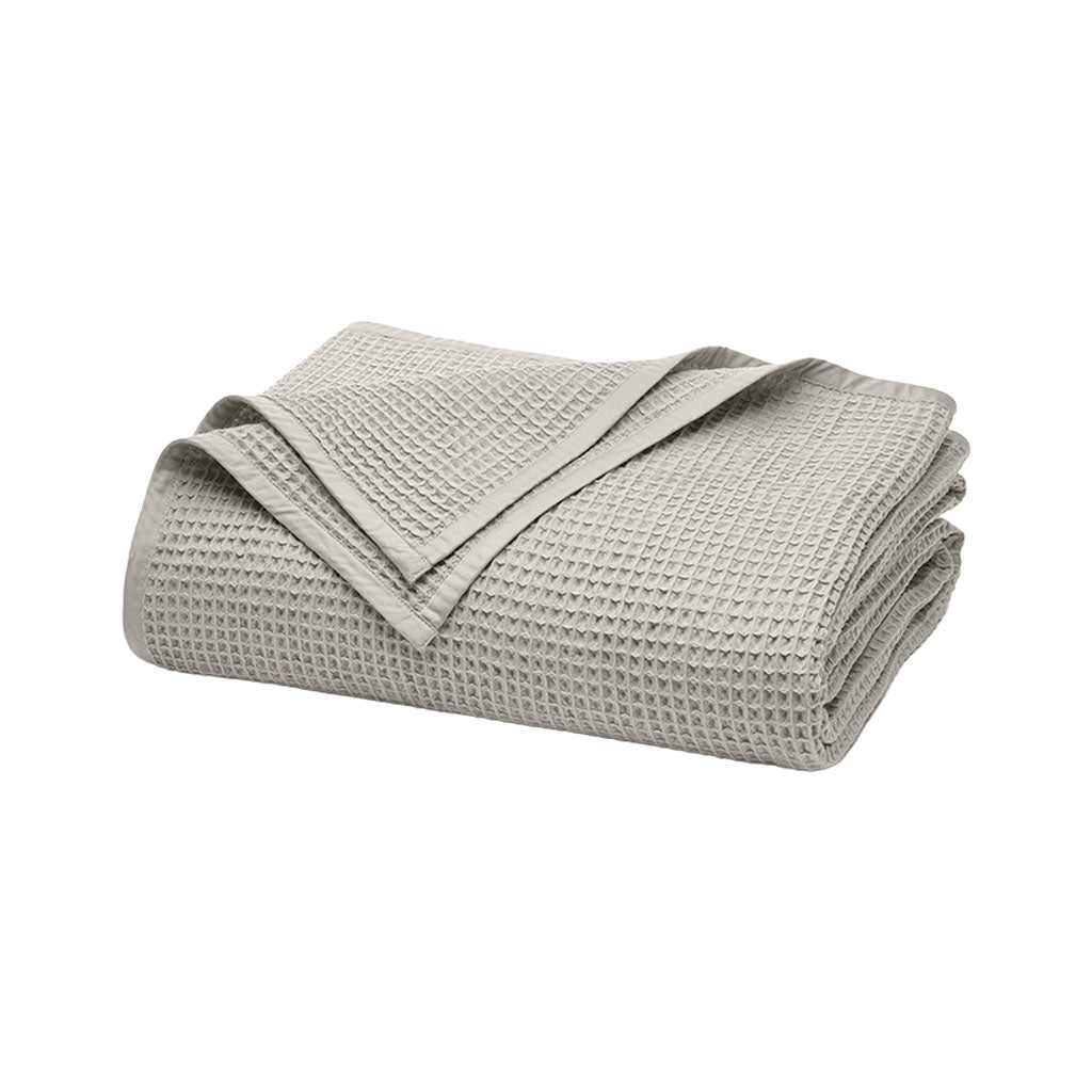 Waffle Bed Blanket in Pewter