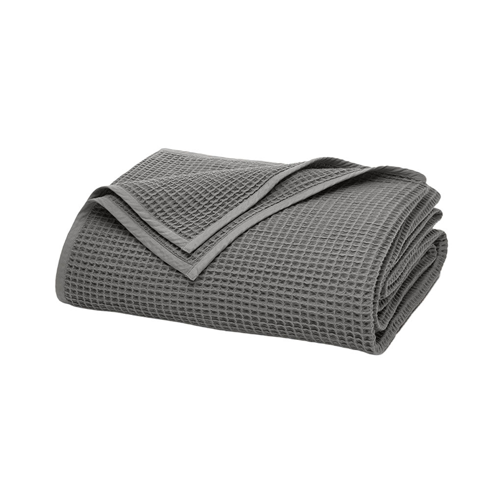 Waffle Bed Blanket in Stone