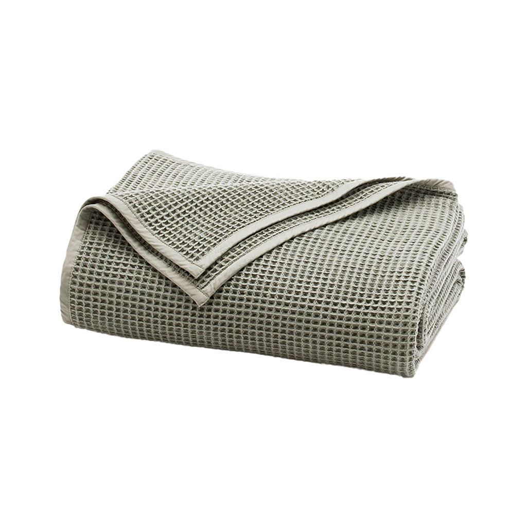 Waffle Bed Blanket in Sageleaf