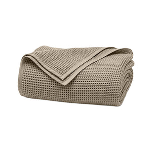 Waffle Bed Blanket in Oak